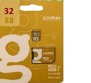MicroSD 32 GB Gold Key SDHCI U1 Class 10