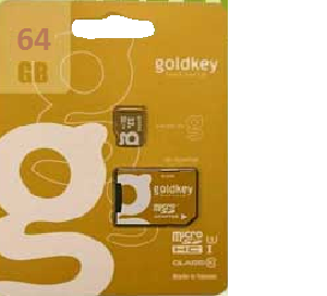 MicroSD 64 GB Gold Key SDHCI U1 Class 10