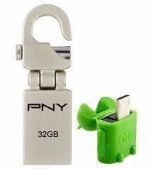 Flash 32 GB PNY OTG Mini Hook USB2