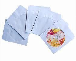 پاکت سی دی کاغذی رو سلفون سفید بسته 100 برگی