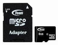 MicroSD 8 GB TEAM SDHCI U1 Class 10