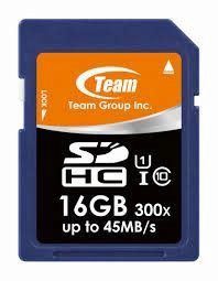 SD 16 GB TEAM Class 10 SDHCI U1 up to 45MB/s