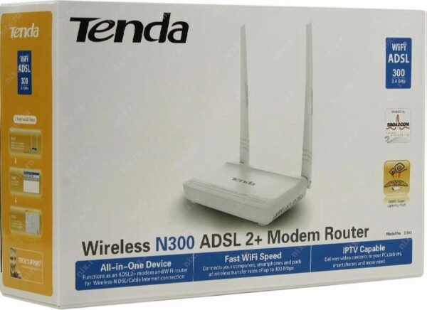 مودم ADSL TENDA D301 جهار پورت دو آنتن